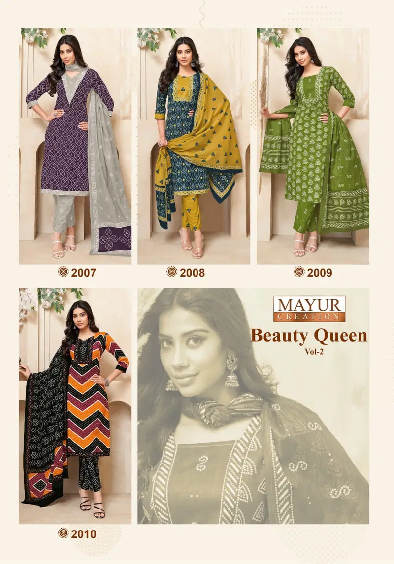 Beauty Queen Vol 2 By Mayur Cotton Kurti With Bottom Dupatta Wholesale Online